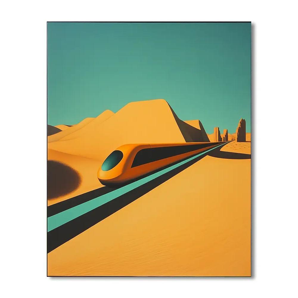 Salvador Dali Inspired Desert Train Paint by numbers art