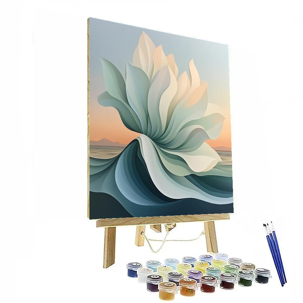 Georgia O Keeffe Inspired Seaside Bloom DIY paint by numbers