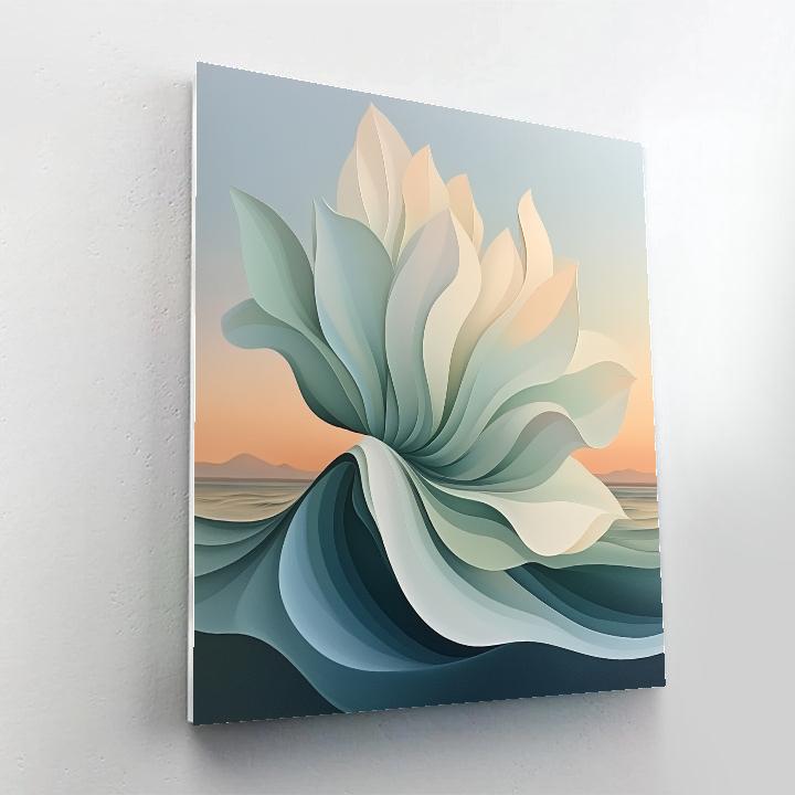 Georgia O Keeffe Inspired Seaside Bloom DIY paint by numbers