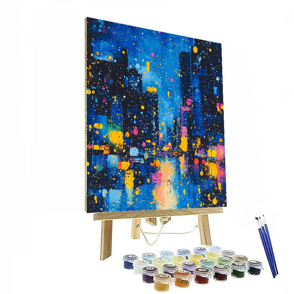 Jackson Pollock Inspired Rain Of Lights Painting by numbers kit