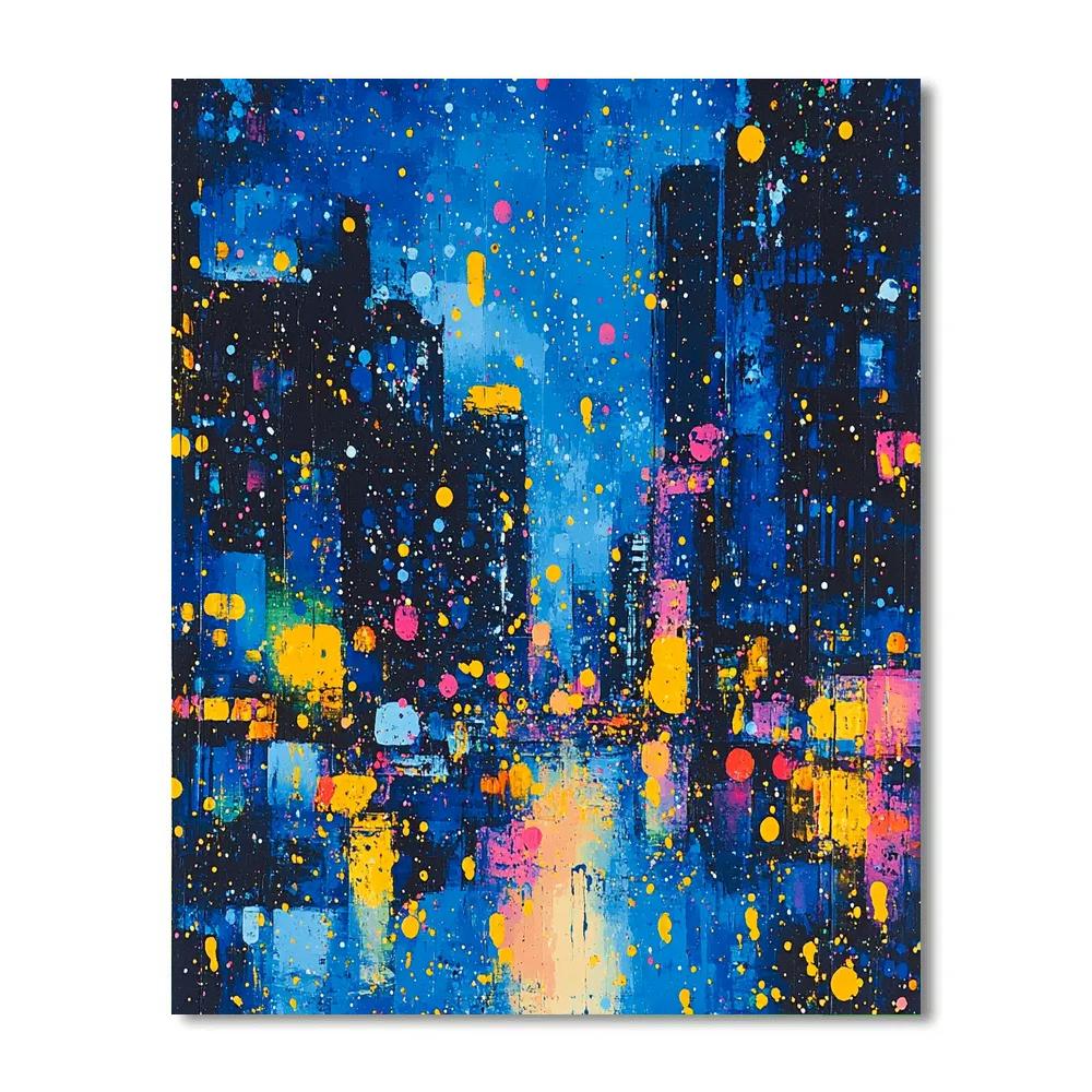 Jackson Pollock Inspired Rain Of Lights Painting by numbers kit
