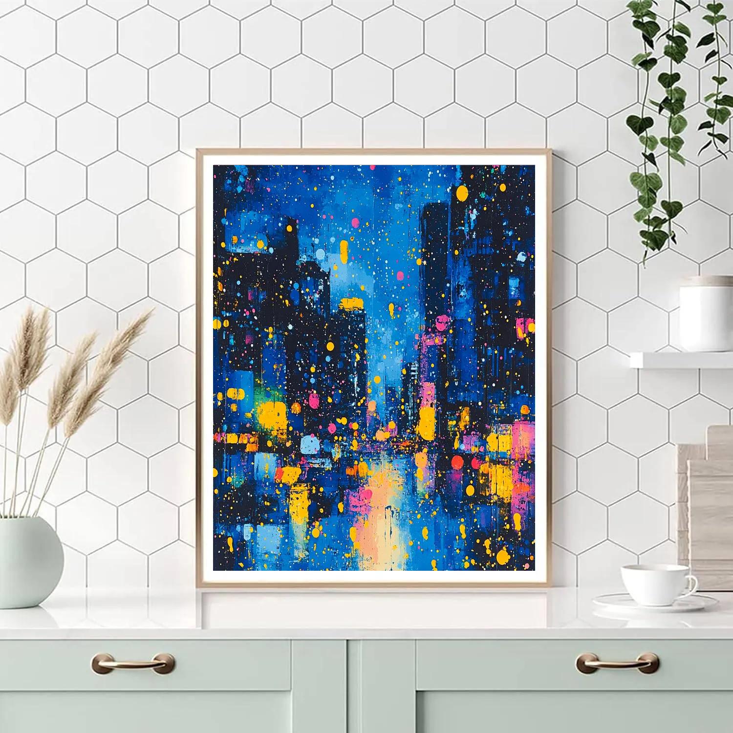 Jackson Pollock Inspired Rain Of Lights Painting by numbers kit