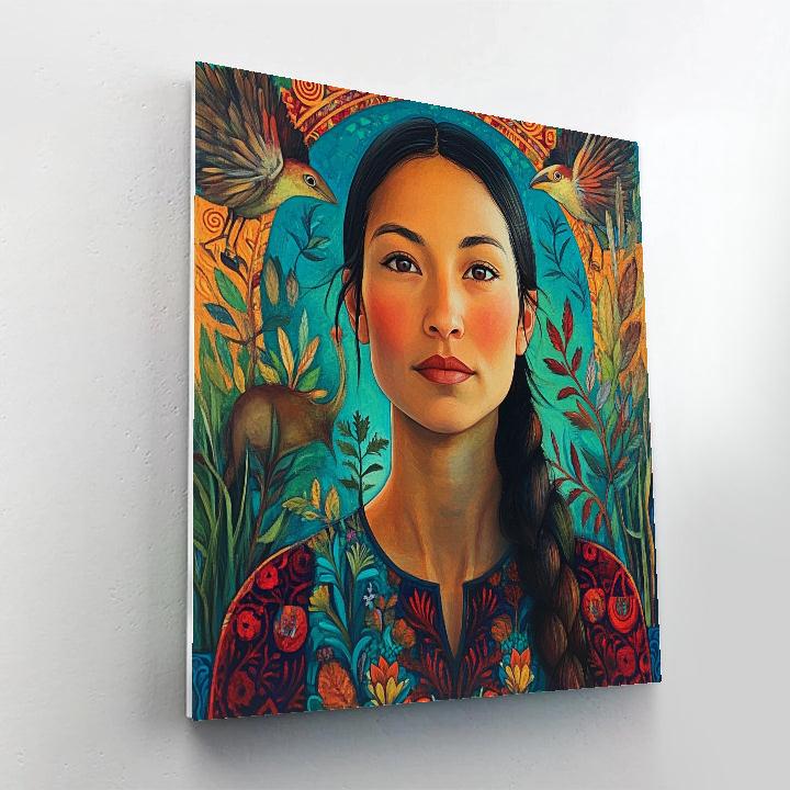 Frida Kahlo Inspired Botanical Portrait Painting by numbers kit