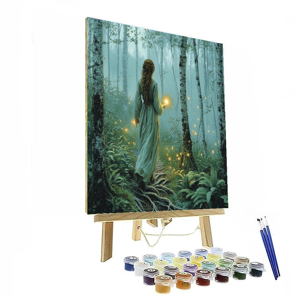 Princess Eilonwy Hidden Forest Mist Trail Disney Inspired Number painting