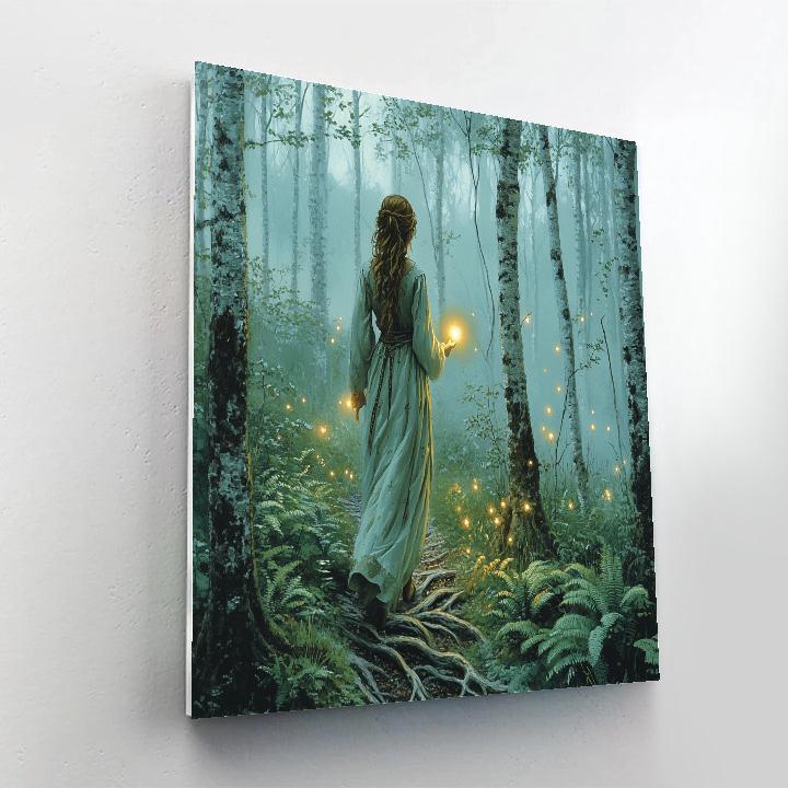 Princess Eilonwy Hidden Forest Mist Trail Disney Inspired Number painting