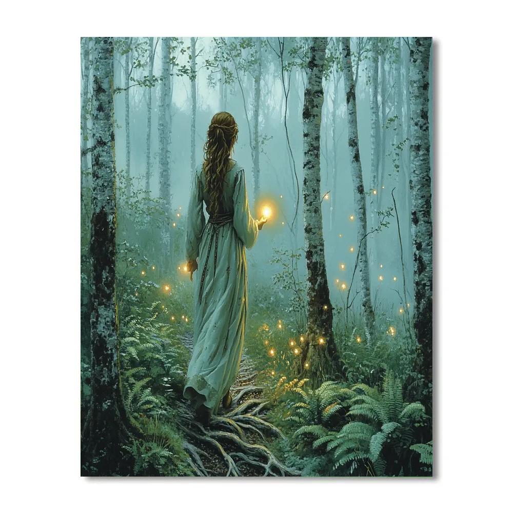 Princess Eilonwy Hidden Forest Mist Trail Disney Inspired Number painting
