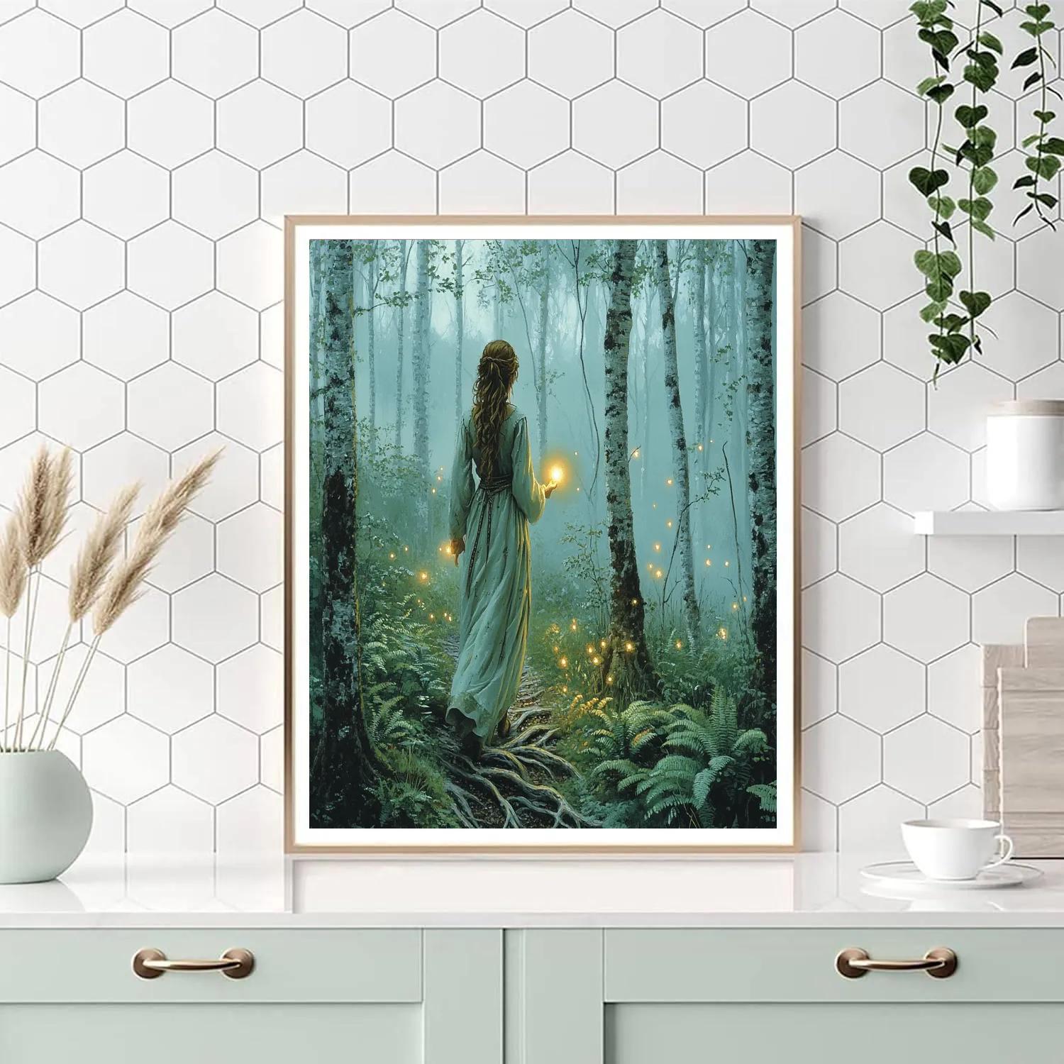 Princess Eilonwy Hidden Forest Mist Trail Disney Inspired Number painting