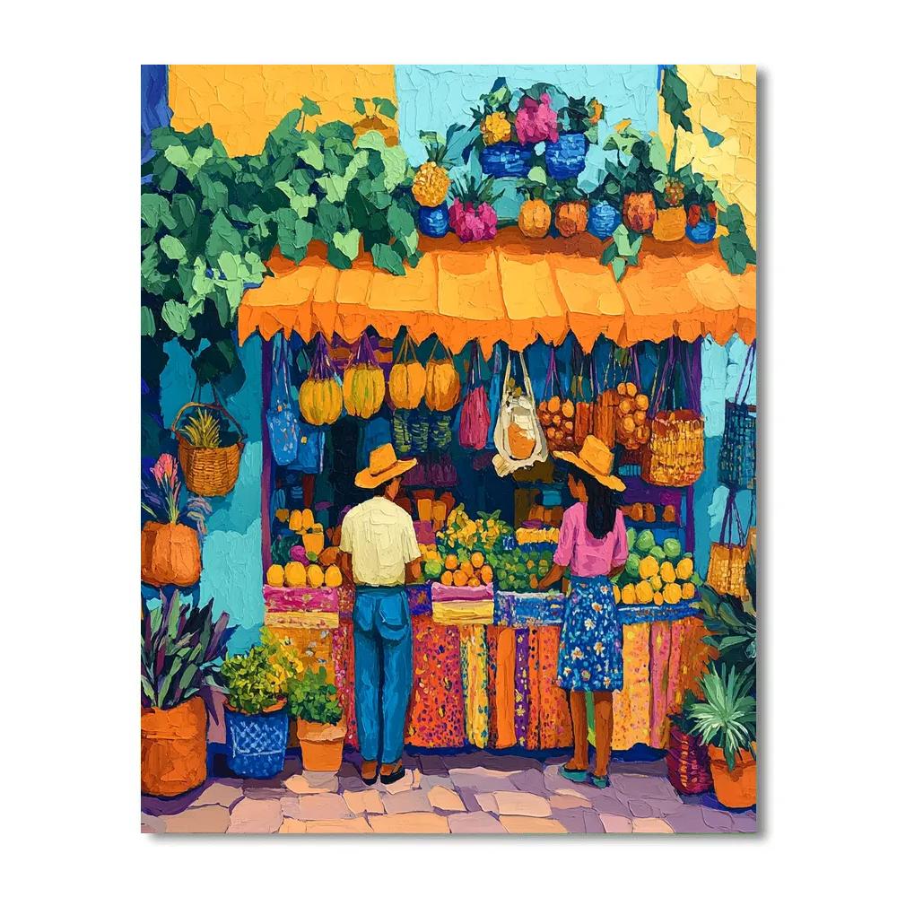 Henri Matisse Inspired Citrus Stall paint by numbers