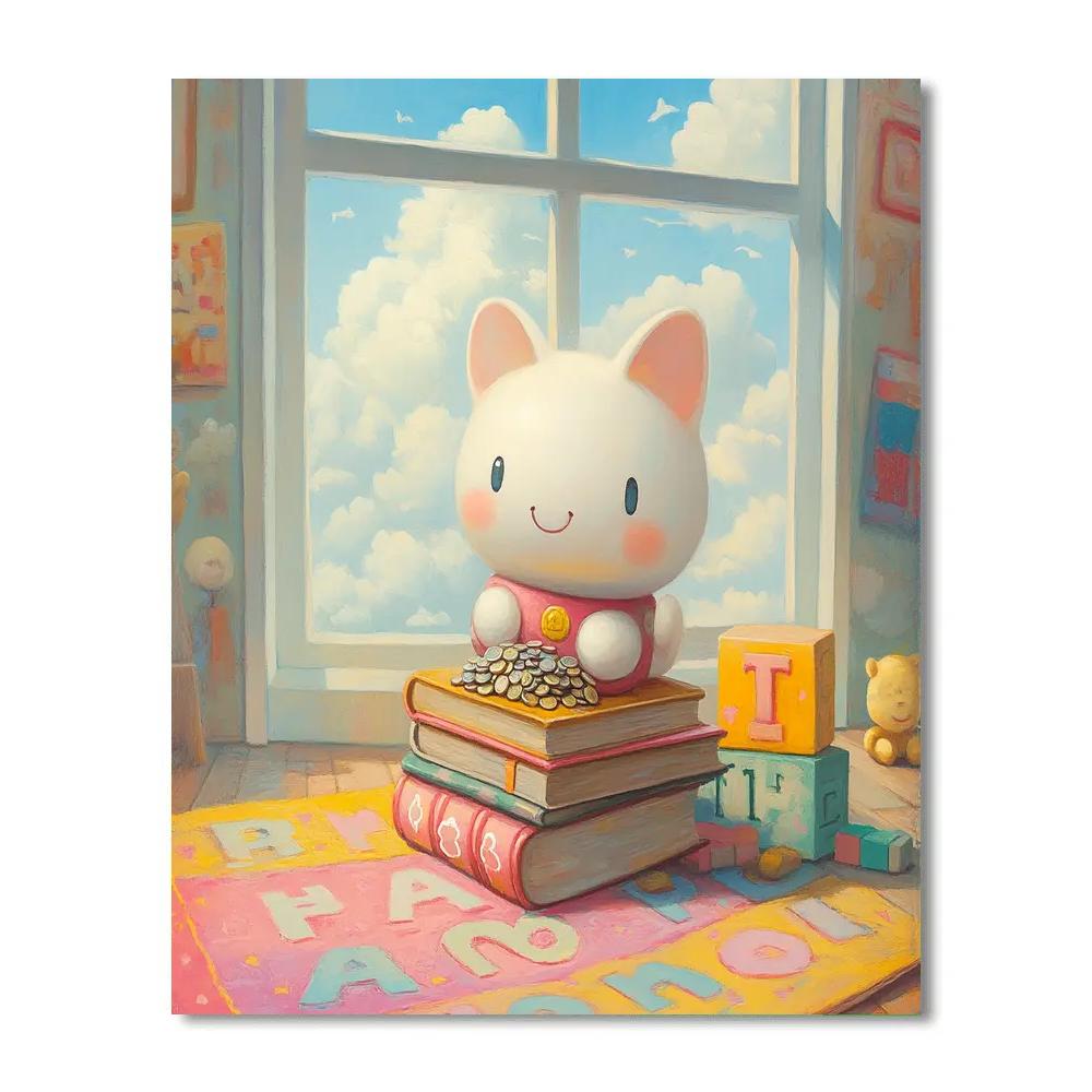 Hamm Toy Room Coin Bank Stack Disney Inspired Paint by numbers kits