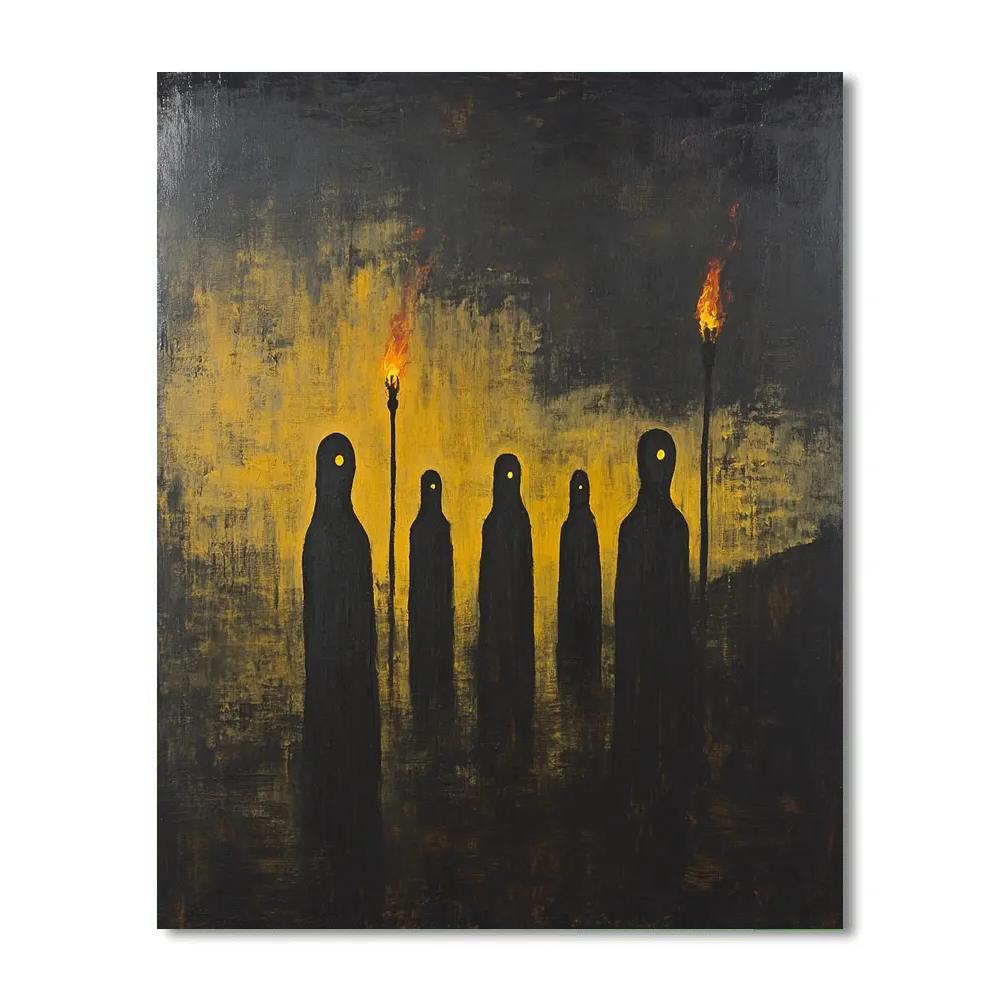 Goya Inspired Nocturne Of Masks DIY paint by numbers