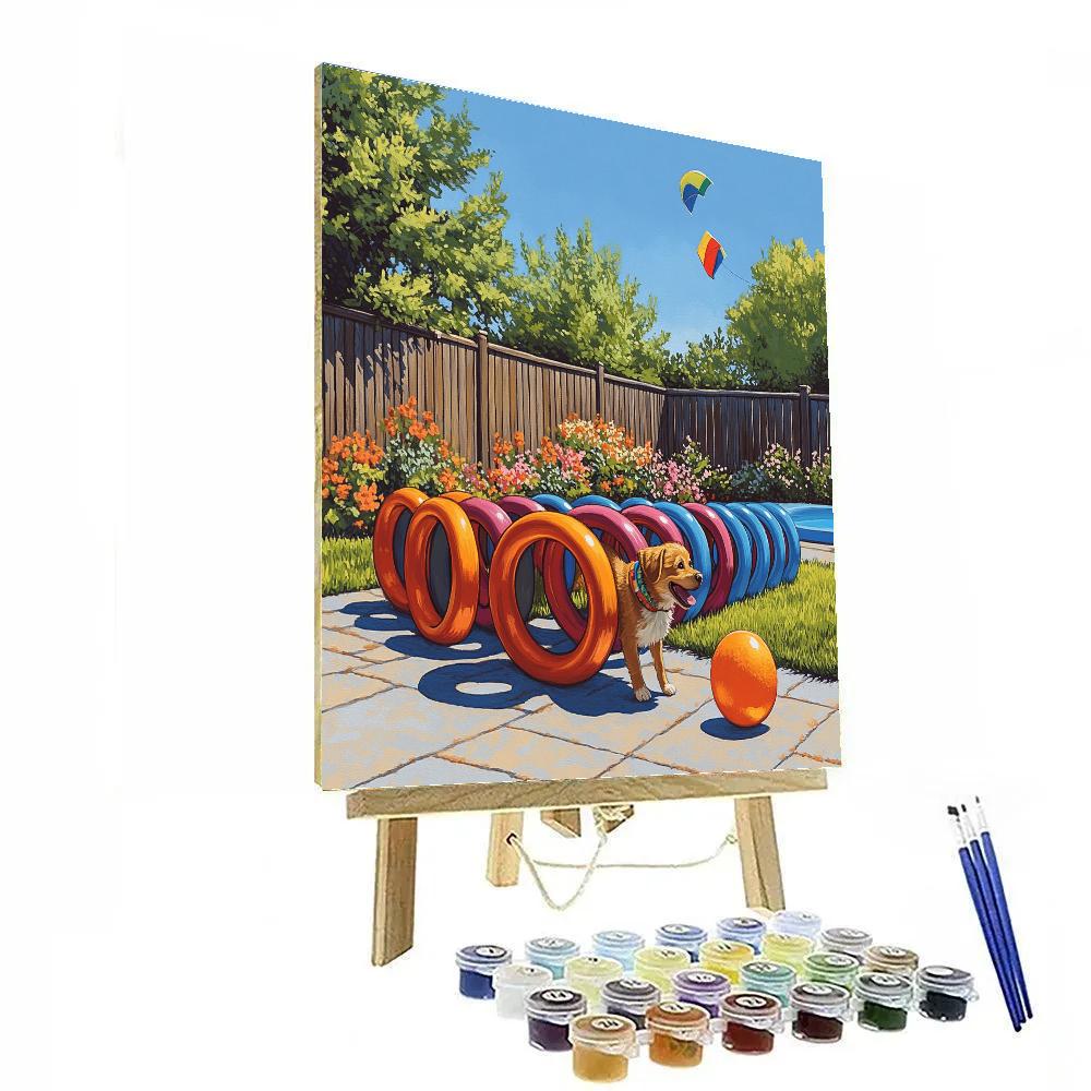 Slinky Dog Backyard Ring Tunnel Chase Disney Inspired paint by color