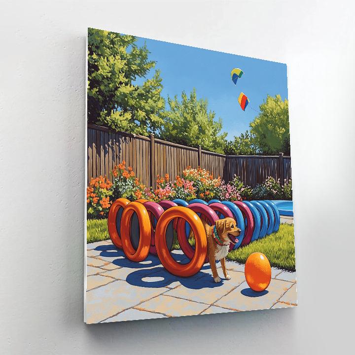 Slinky Dog Backyard Ring Tunnel Chase Disney Inspired paint by color