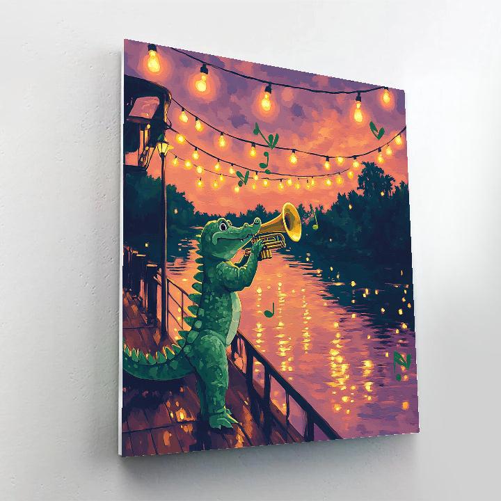 Princess Tiana Friend Louis Riverboat Jam Disney Inspired painting number kit