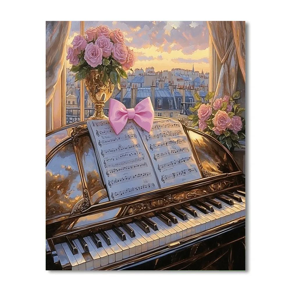 Marie Aristocats Piano Lid Lounge Disney Inspired paint by color