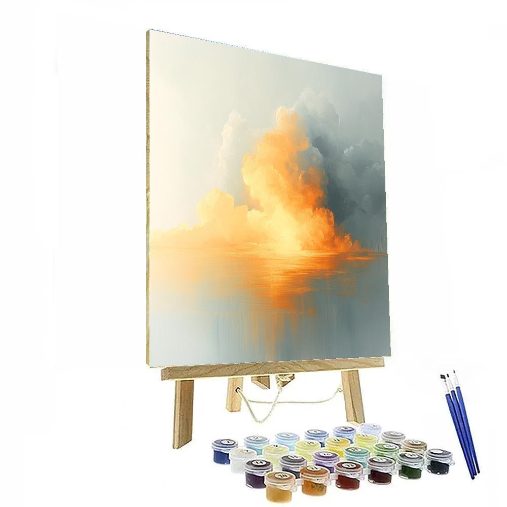 Turner Inspired Volcano At Dawn DIY paint by numbers