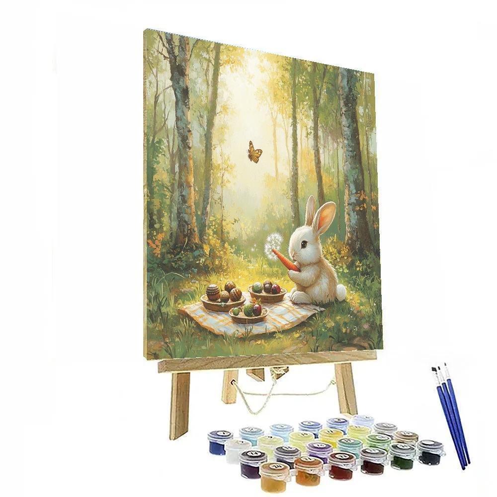 Princess Sofia Clover Bunny Forest Picnic Disney Inspired paint by color