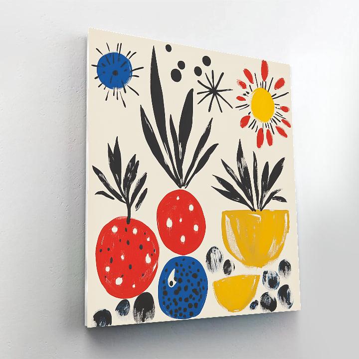 Joan Miró Inspired Moon Fruit Numbered painting kits