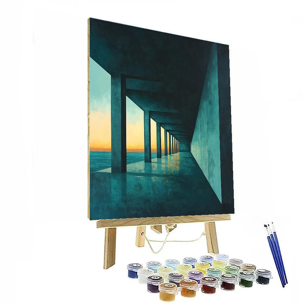 Edward Hopper Inspired Quiet Pier Paint by numbers art