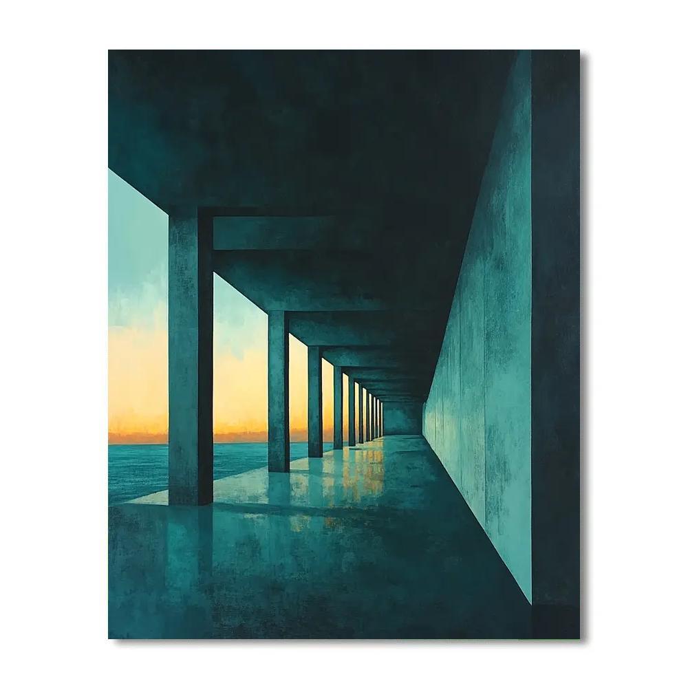 Edward Hopper Inspired Quiet Pier Paint by numbers art