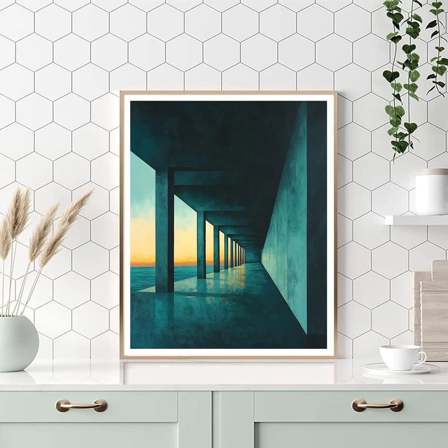 Edward Hopper Inspired Quiet Pier Paint by numbers art