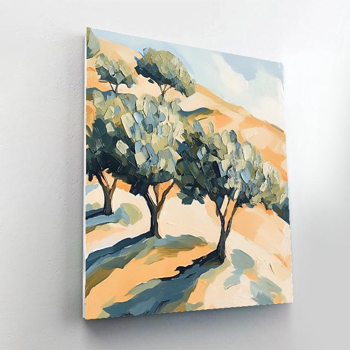 Cezanne Inspired Olive Grove Paint by numbers art