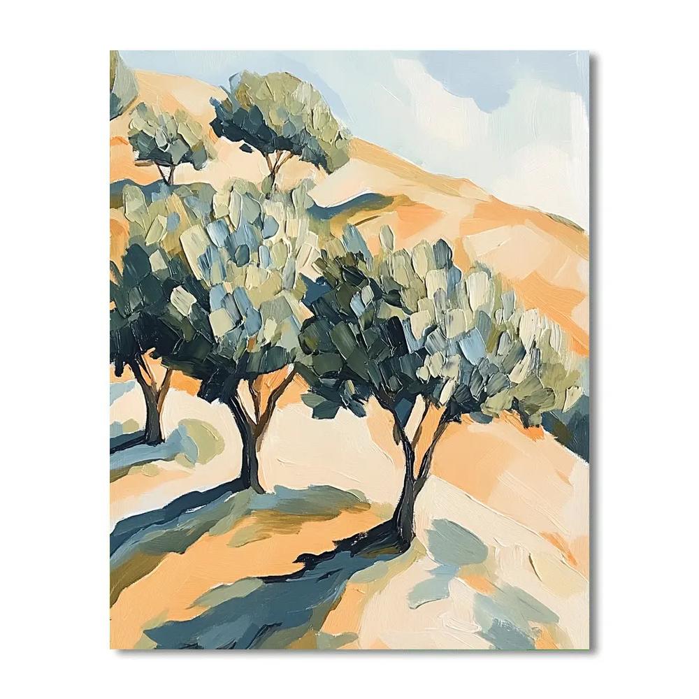 Cezanne Inspired Olive Grove Paint by numbers art