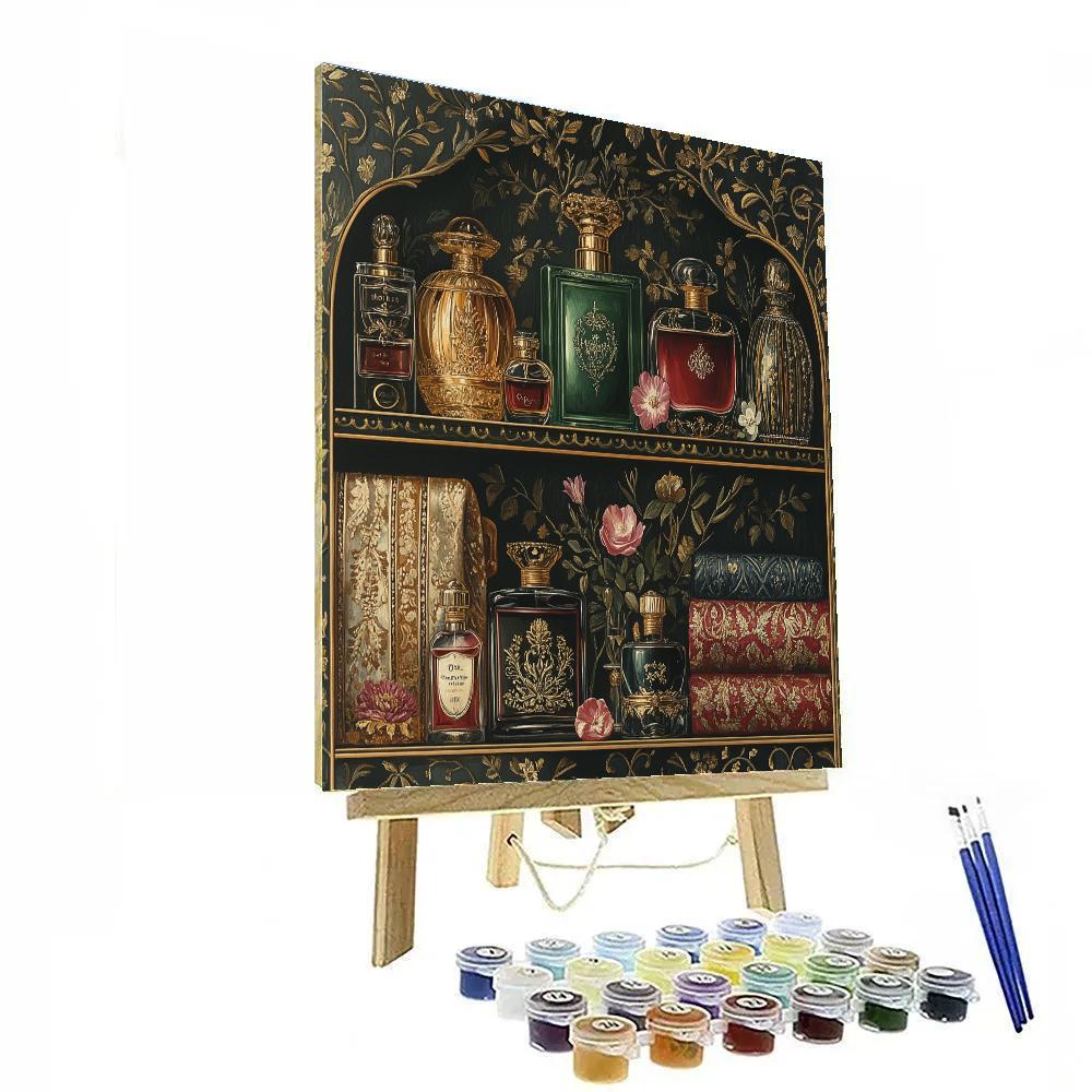 Klimt Inspired Perfume Shelf Paint by numbers kits