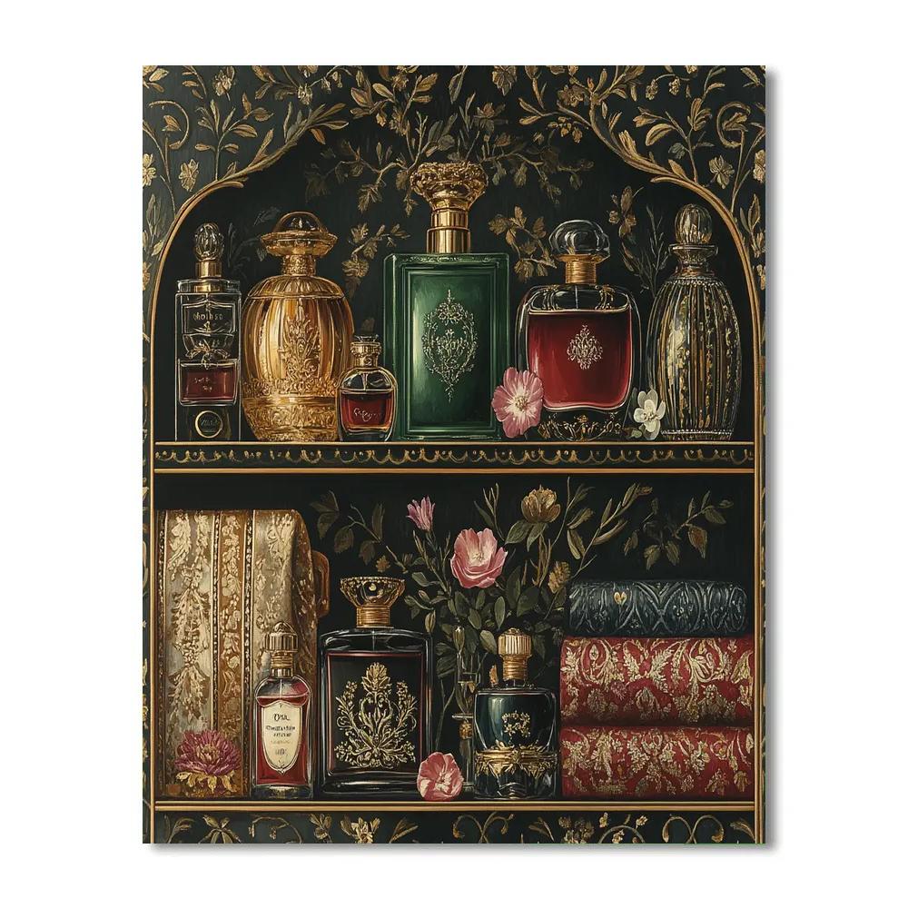Klimt Inspired Perfume Shelf Paint by numbers kits