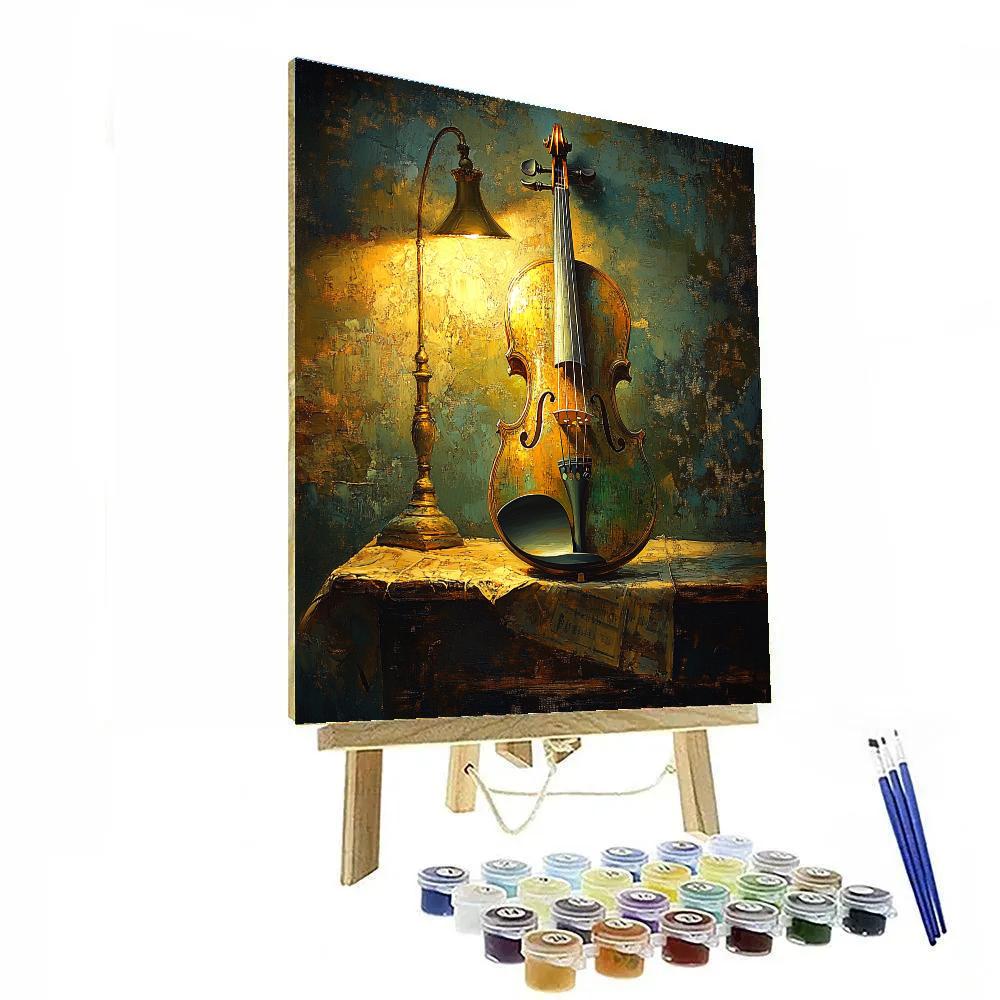 Rembrandt Inspired Study With Violin paint by numbers