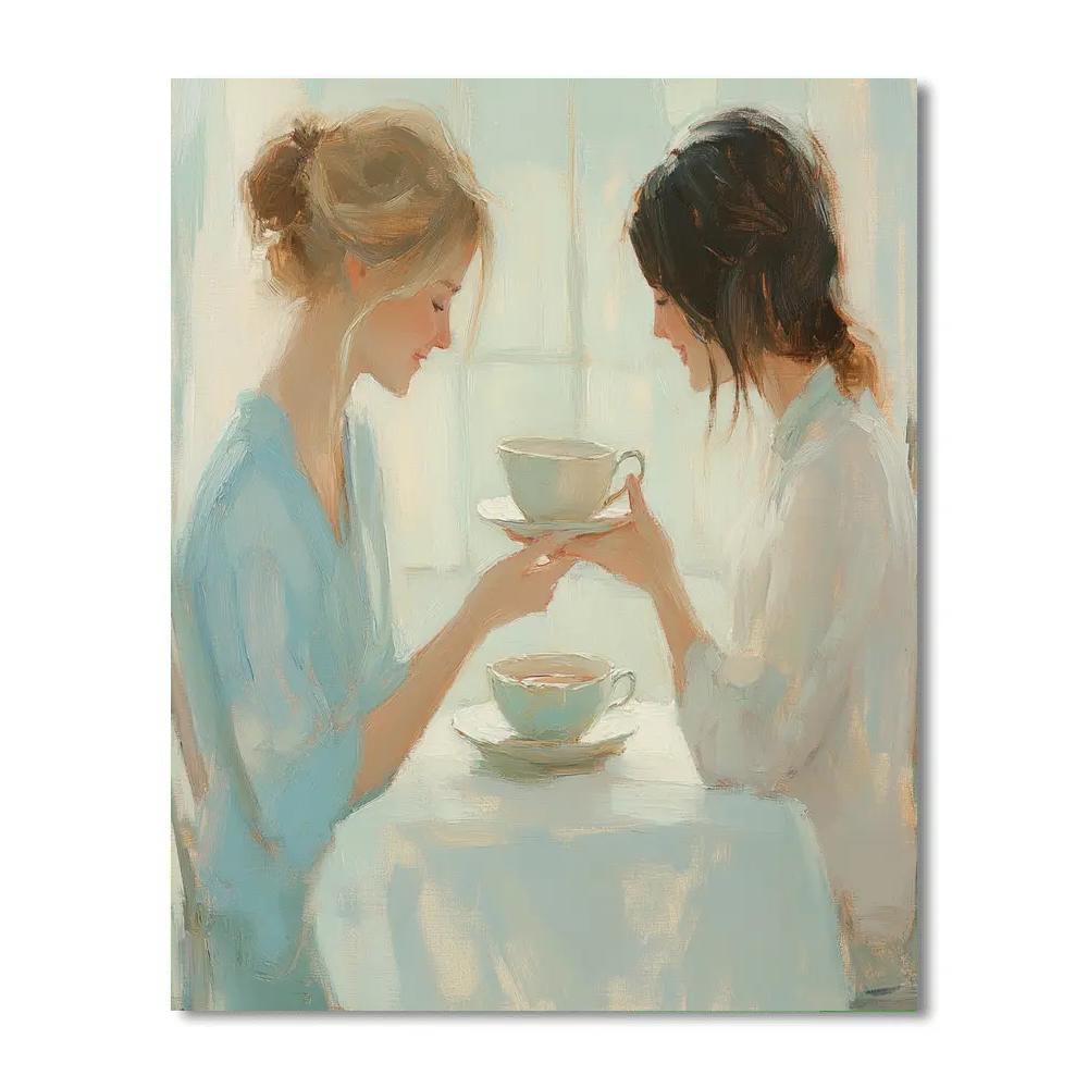 Mary Cassatt Inspired Afternoon Tea Paint by numbers art