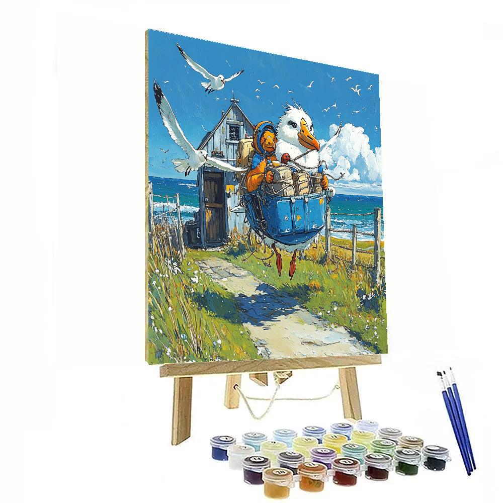Bernard And Bianca Albatross Runway Lift Disney Inspired Numbered painting kits