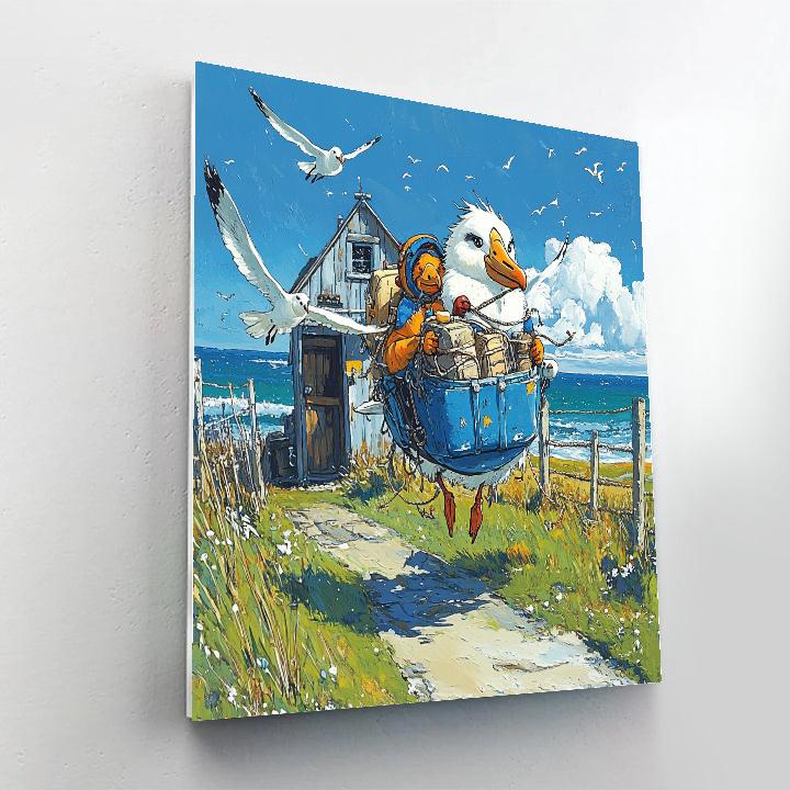 Bernard And Bianca Albatross Runway Lift Disney Inspired Numbered painting kits
