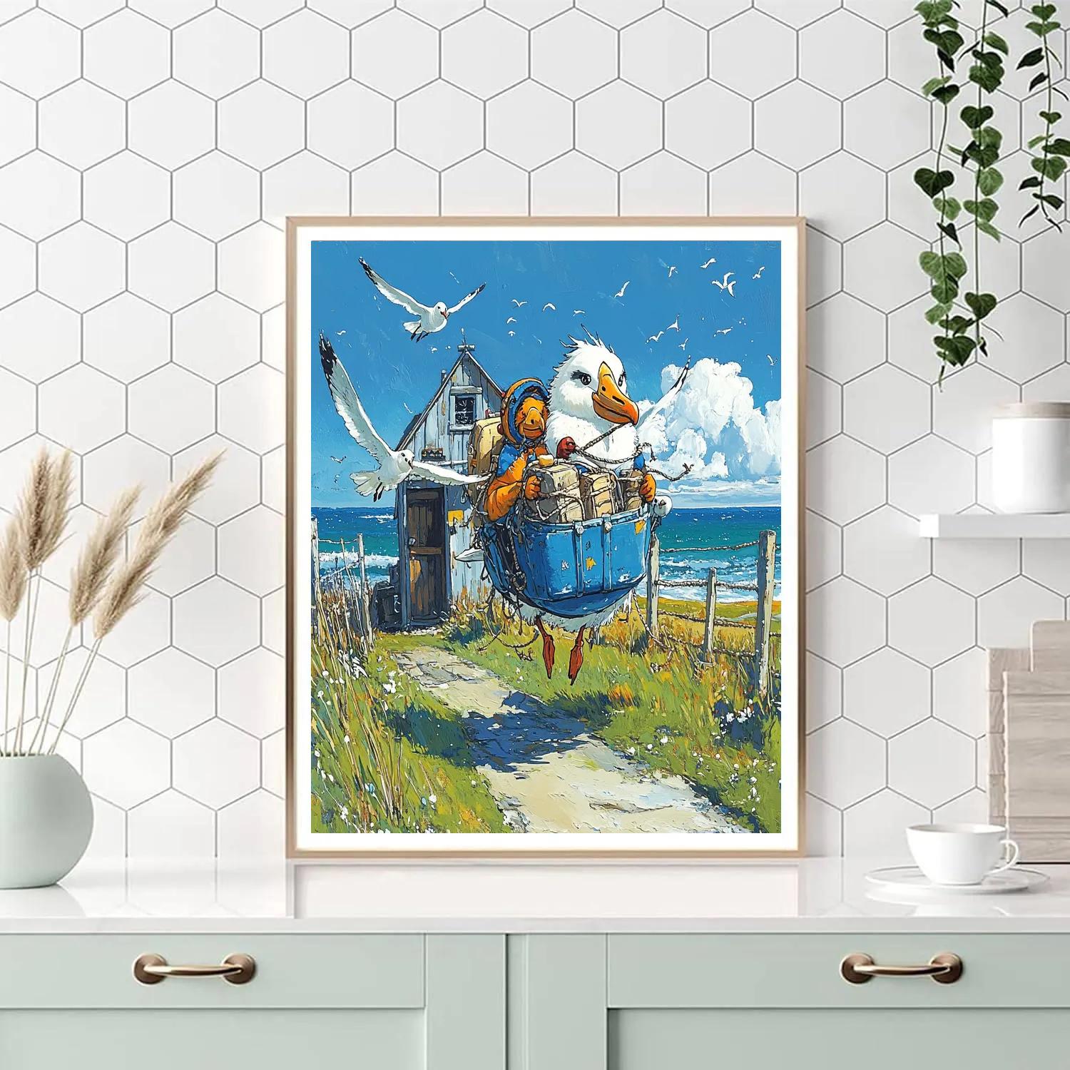 Bernard And Bianca Albatross Runway Lift Disney Inspired Numbered painting kits