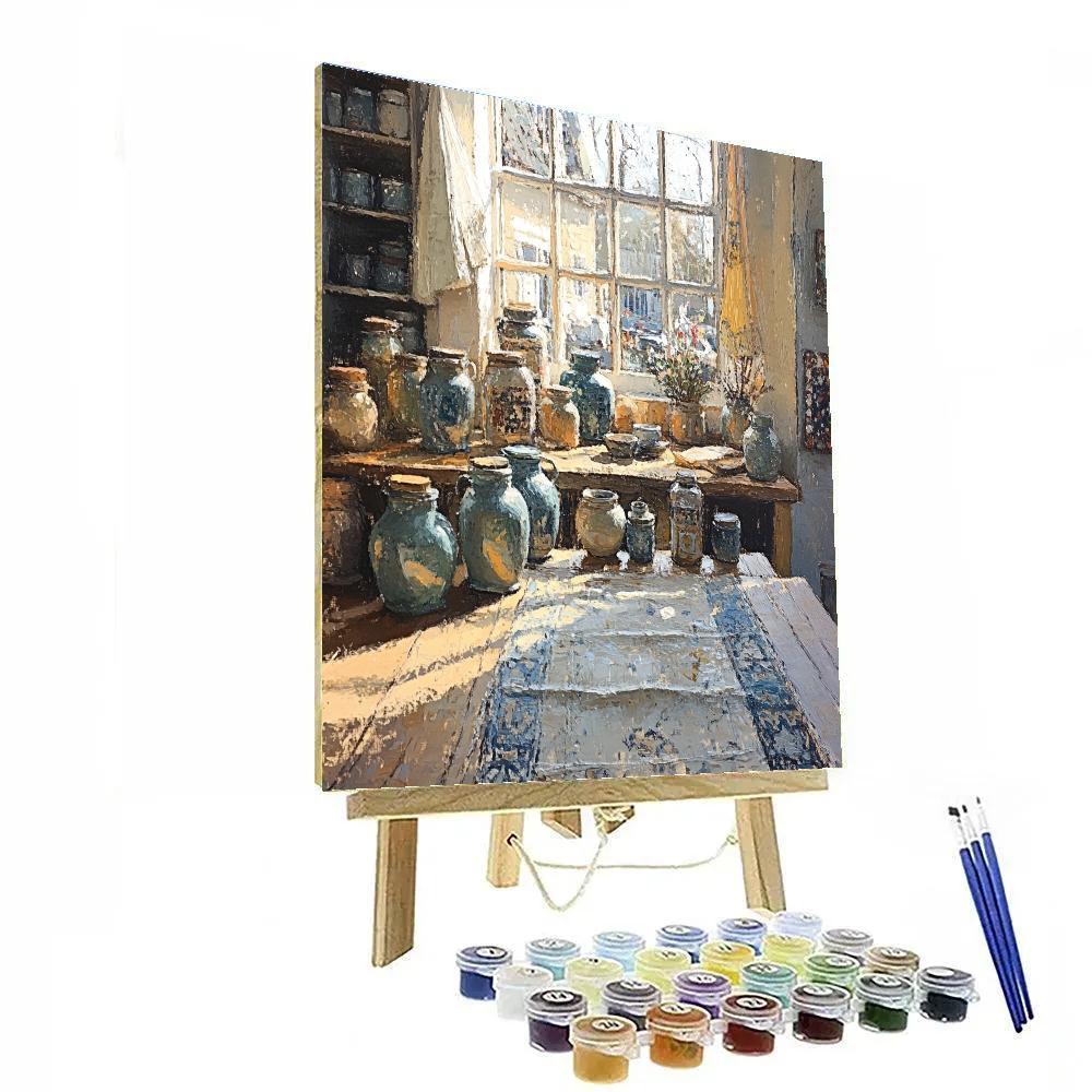 Vermeer Inspired Spice Merchant paint by color
