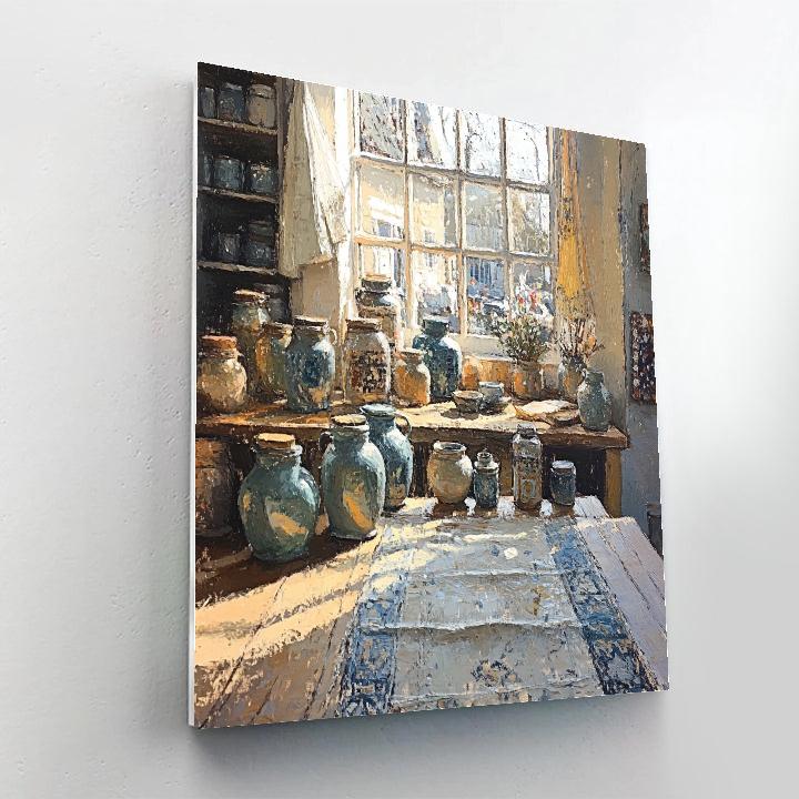 Vermeer Inspired Spice Merchant paint by color