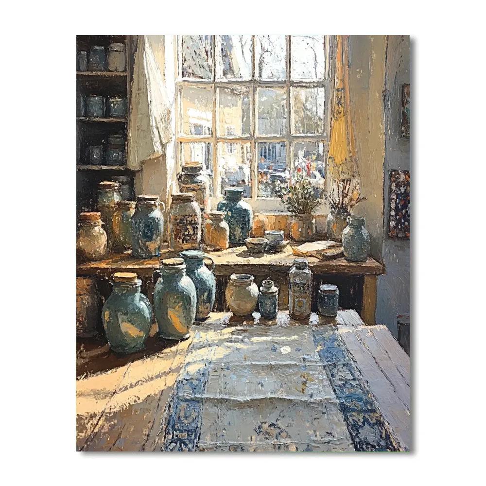 Vermeer Inspired Spice Merchant paint by color