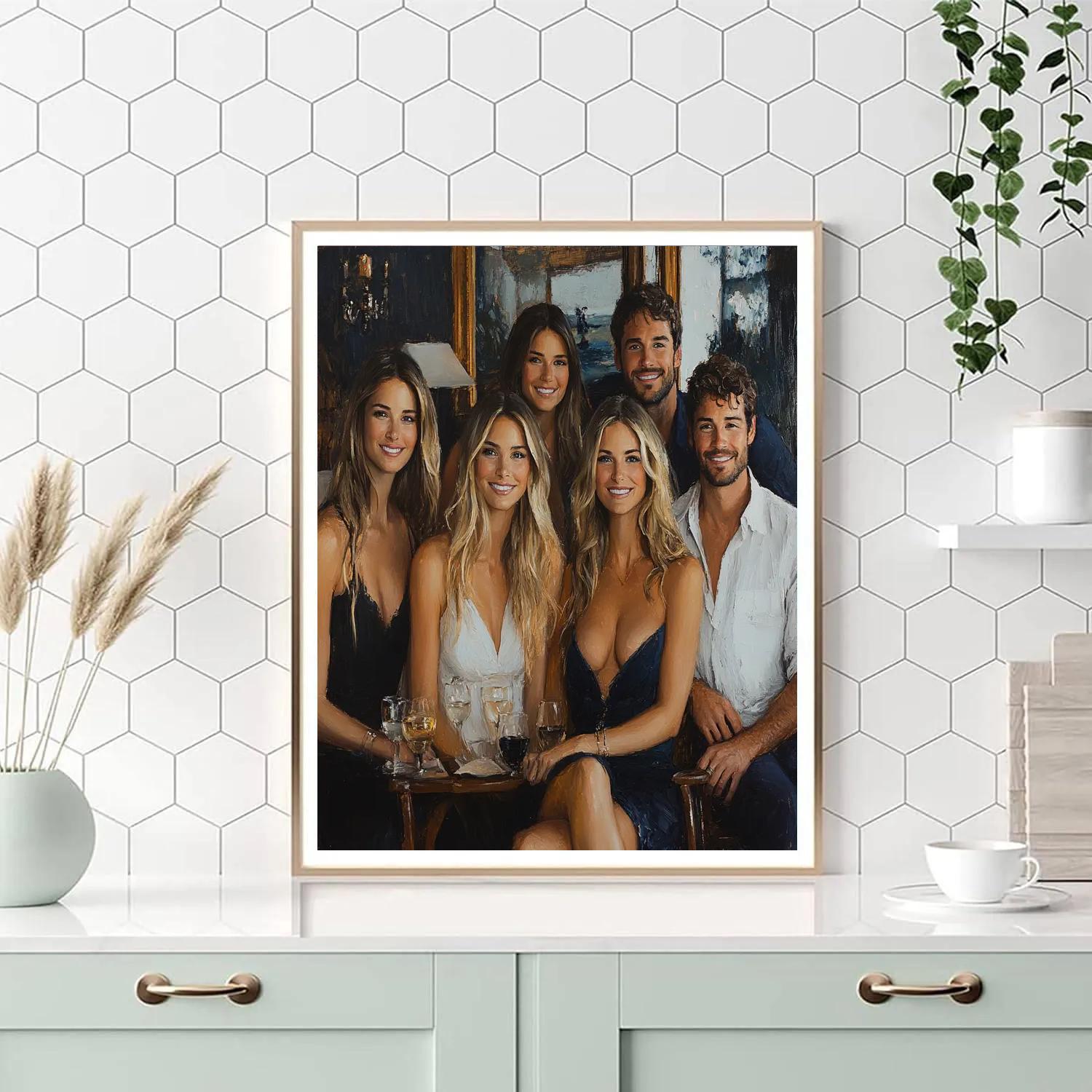 John Singer Sargent Inspired Portrait Ensemble Number painting