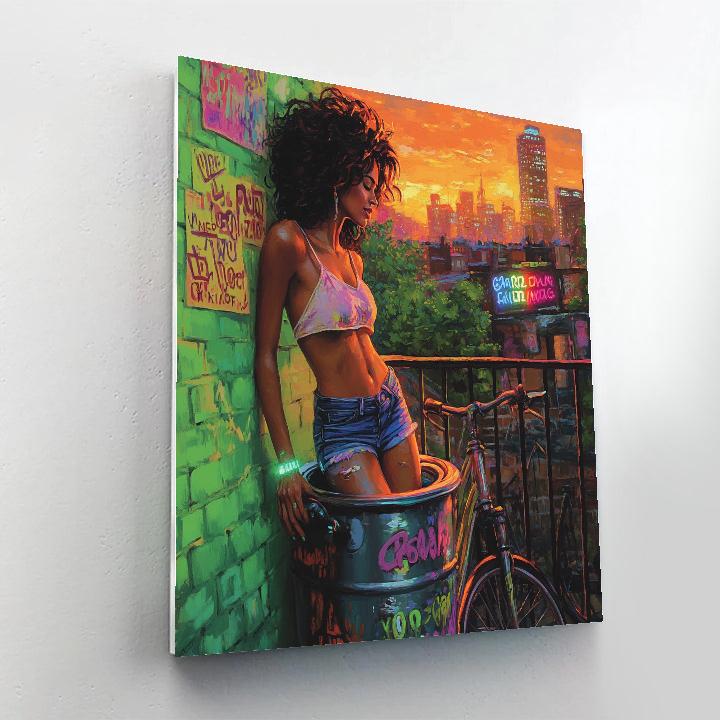 Miriam Turning Red Alleyway Beatbox Jam Disney Inspired paint by color