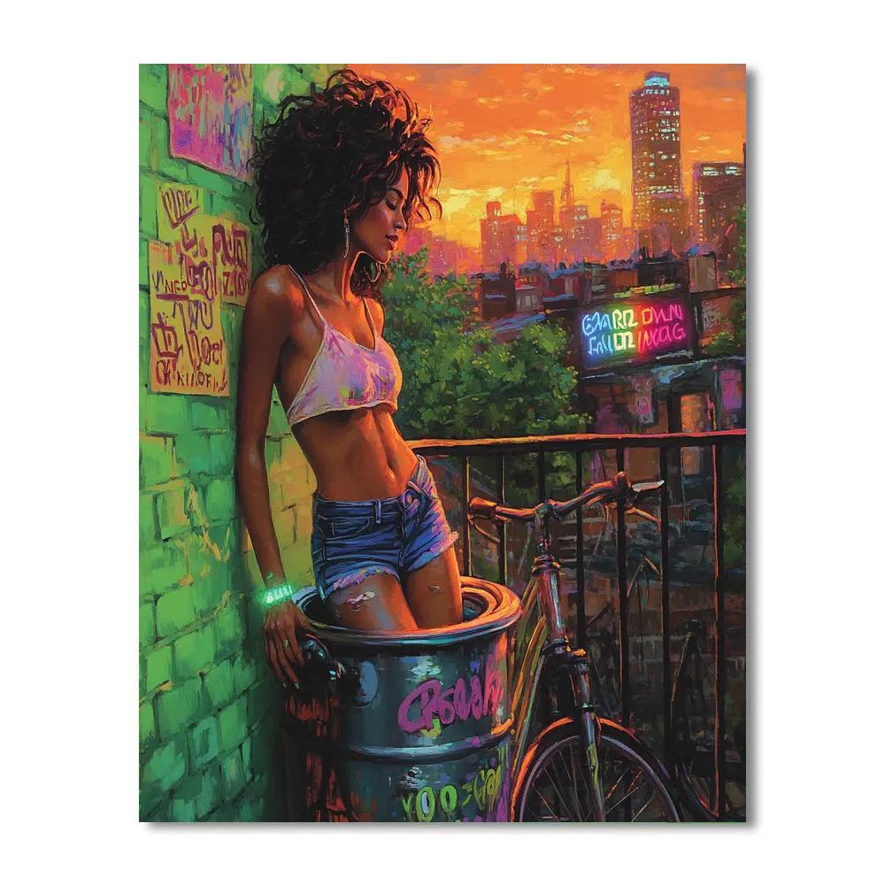 Miriam Turning Red Alleyway Beatbox Jam Disney Inspired paint by color