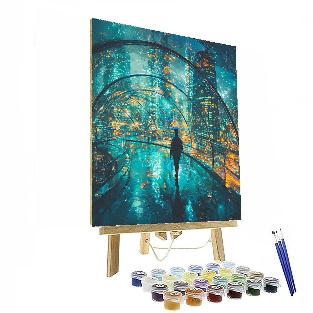 Wade Elemental City Rain Dome Stroll Disney Inspired Number painting