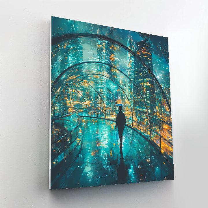 Wade Elemental City Rain Dome Stroll Disney Inspired Number painting