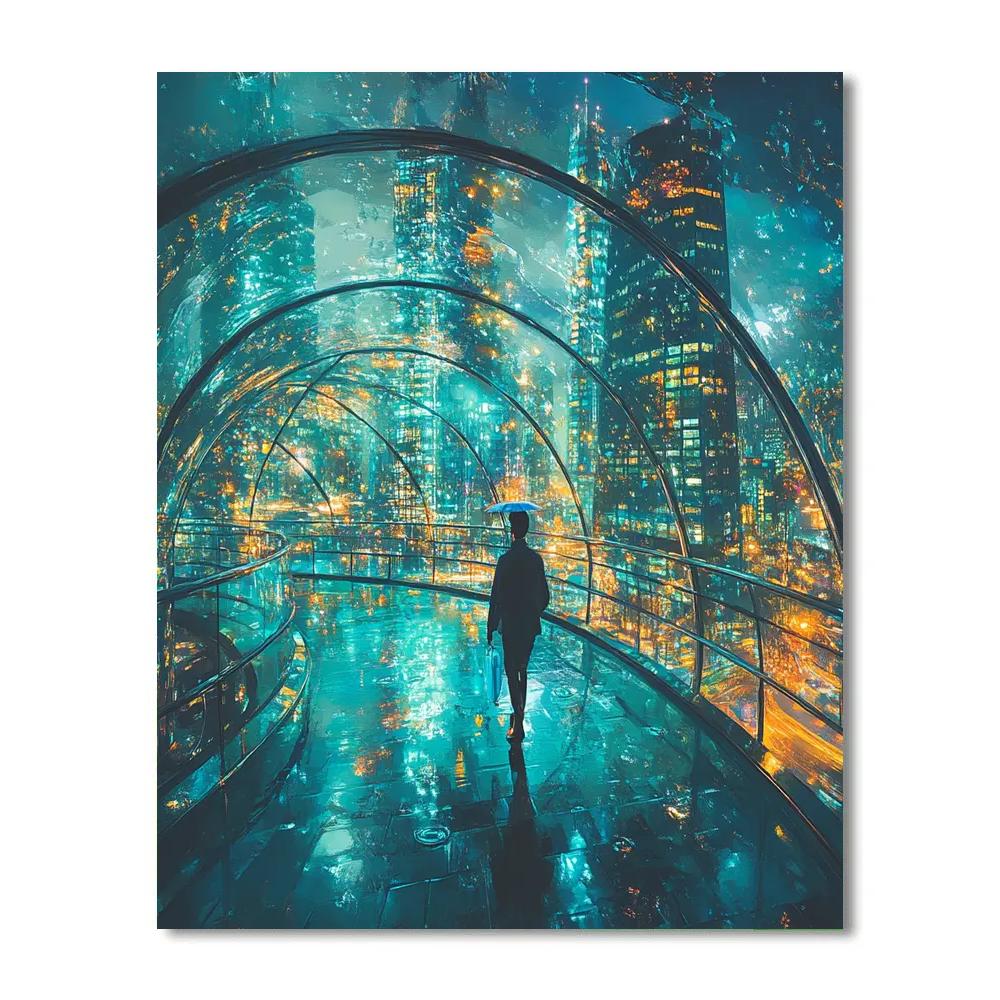 Wade Elemental City Rain Dome Stroll Disney Inspired Number painting
