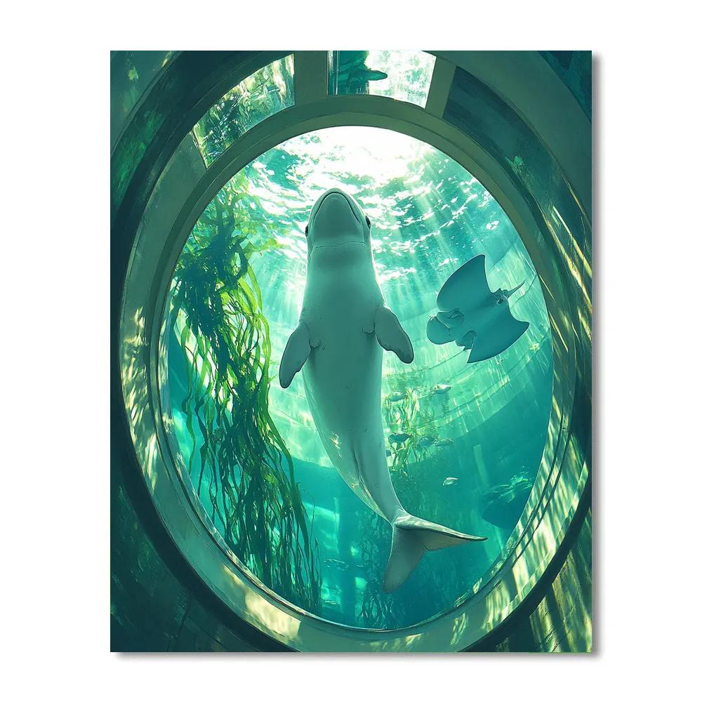 Bailey Finding Dory Kelp Dome Echo Game Disney Inspired painting number kit