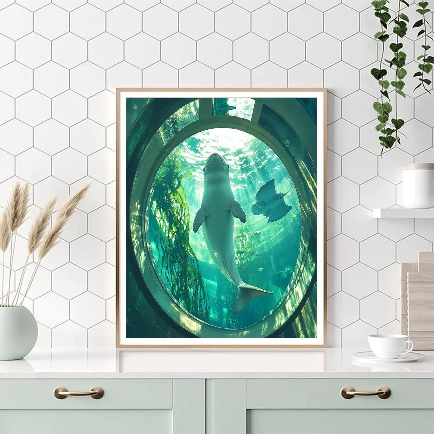 Bailey Finding Dory Kelp Dome Echo Game Disney Inspired painting number kit