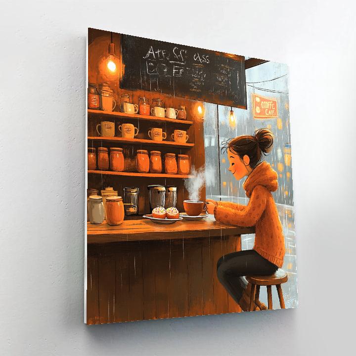 Aunt Cass Big Hero Six Cafe Late Night Snack Disney Inspired DIY paint by numbers
