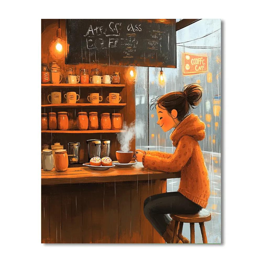 Aunt Cass Big Hero Six Cafe Late Night Snack Disney Inspired DIY paint by numbers
