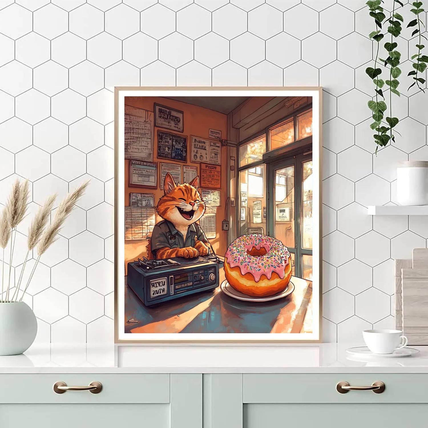 Clawhauser Zootopia Donut Desk Radio Groove Disney Inspired paint by number