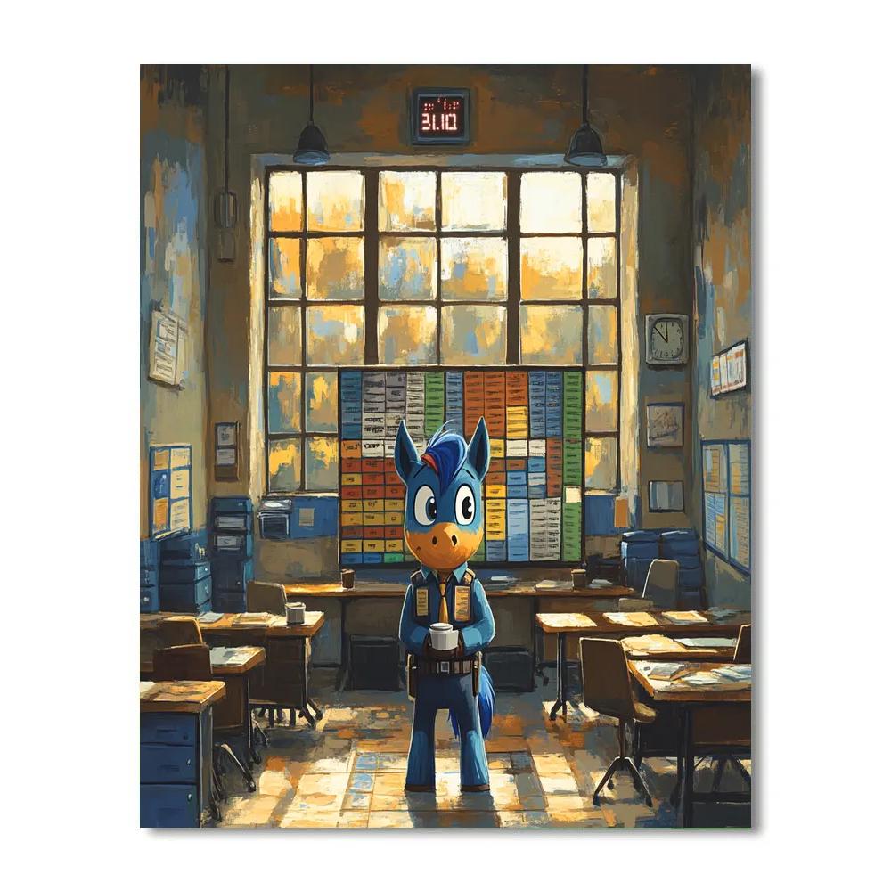 Chief Bogo Zootopia Morning Briefing Board Disney Inspired paint by color