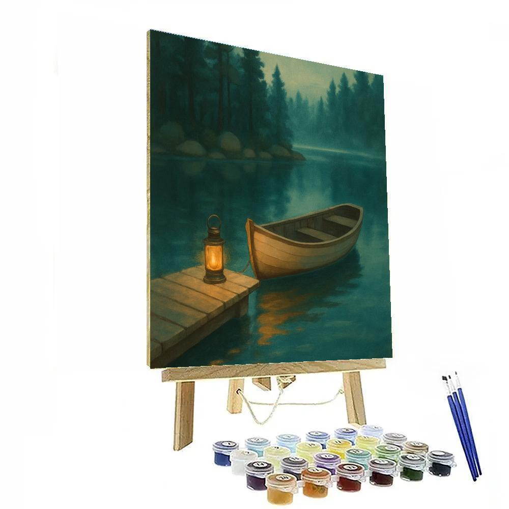 Lanterns Along The Cedar Quietwater Numbered painting kits