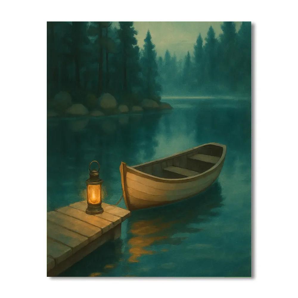 Lanterns Along The Cedar Quietwater Numbered painting kits